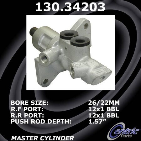 Centric Parts PREMIUM BRAKE MASTER CYLINDER 130.34203